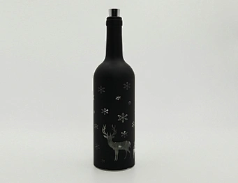 Glass bottle with string light