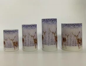 LED wax candle light with decal