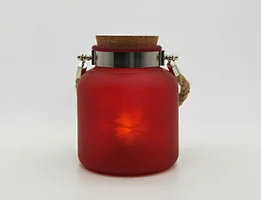 Glass Jar with rotating light