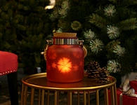 Glass Jar with rotating light