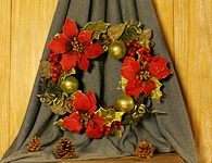 Christmas Wreath with LED light chain
