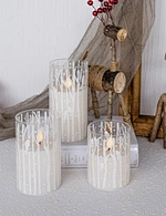 wax candles with beads