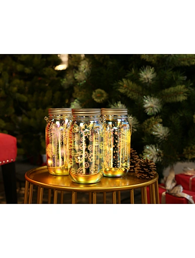 LED glass jar