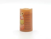 LED wax candle light with decal