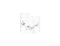 LED wax candle with decal