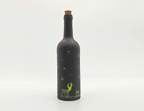 Glass bottle with string light