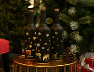 Glass bottle with string light