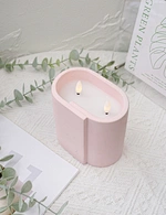 led light led candle night light cement light wax candle