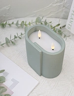 led light led candle night light cement light wax candle