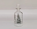 LED glass bottle with xmas tree deco