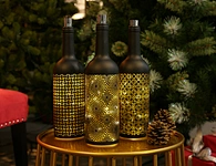 Glass bottle with string light
