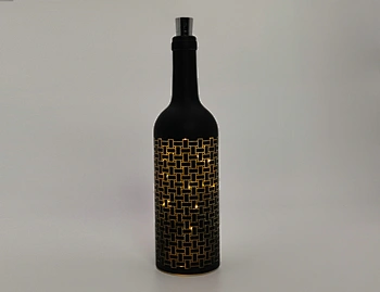 Glass bottle with string light