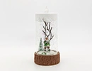 LED glass with resin deco