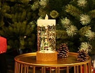 LED glass with resin deco