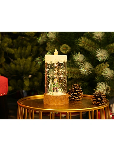 LED glass with resin deco