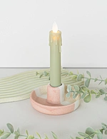2Pcs Moving Flame Plastic Taper Candles
