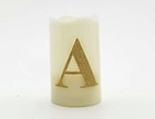 LED wax candle light with decal