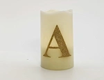 LED wax candle light with decal