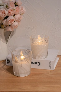 LED glass candle