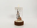 LED glass with resin deco