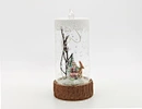 LED glass with resin deco