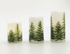 LED wax candle light with decal