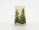 LED wax candle light with decal