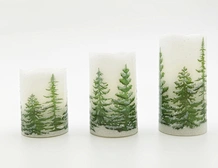 LED wax candle light with decal
