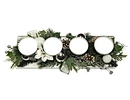 Metal candle holder with Xmas wreath