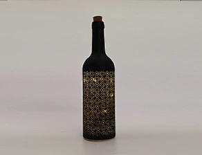 Glass bottle with string light