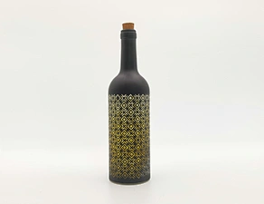 Glass bottle with string light