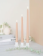 3Pcs Flameless Thinly Waxed Taper Candles
