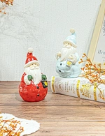 santa claus candle plate