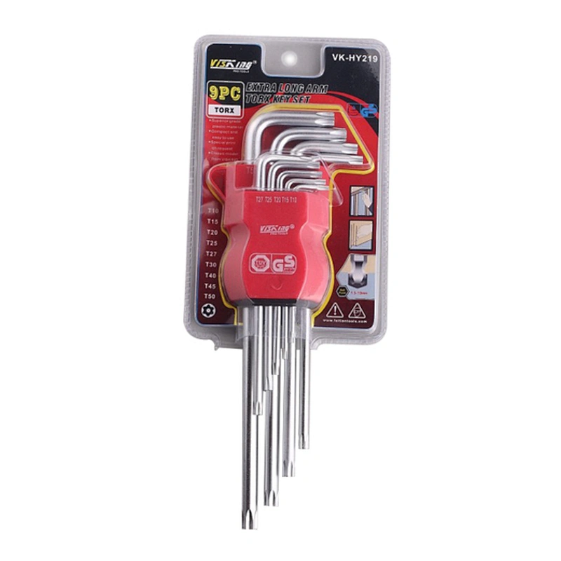 9pc Extra long arm torx key set