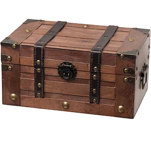 Decorative Small Wooden Chest with Lid