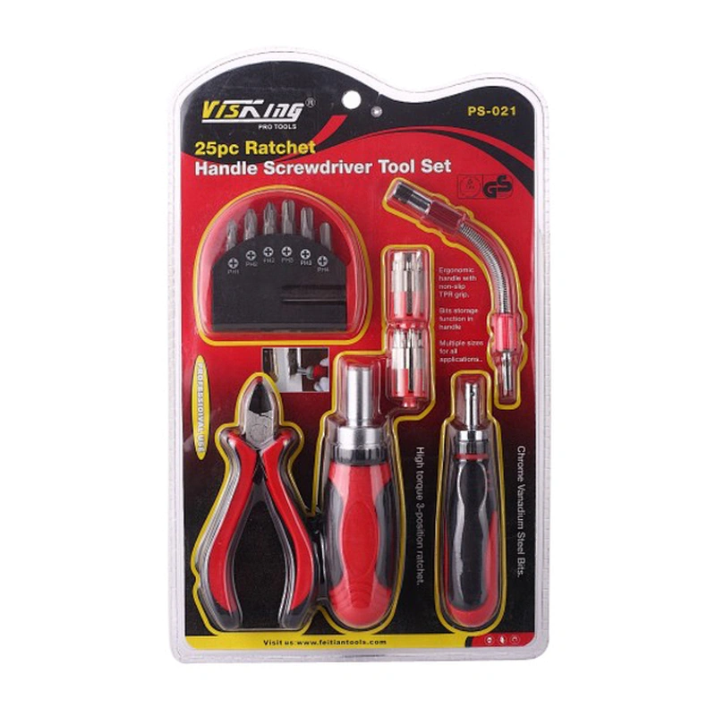 25PC Ratchet Handle Screwdriver TOOL SET