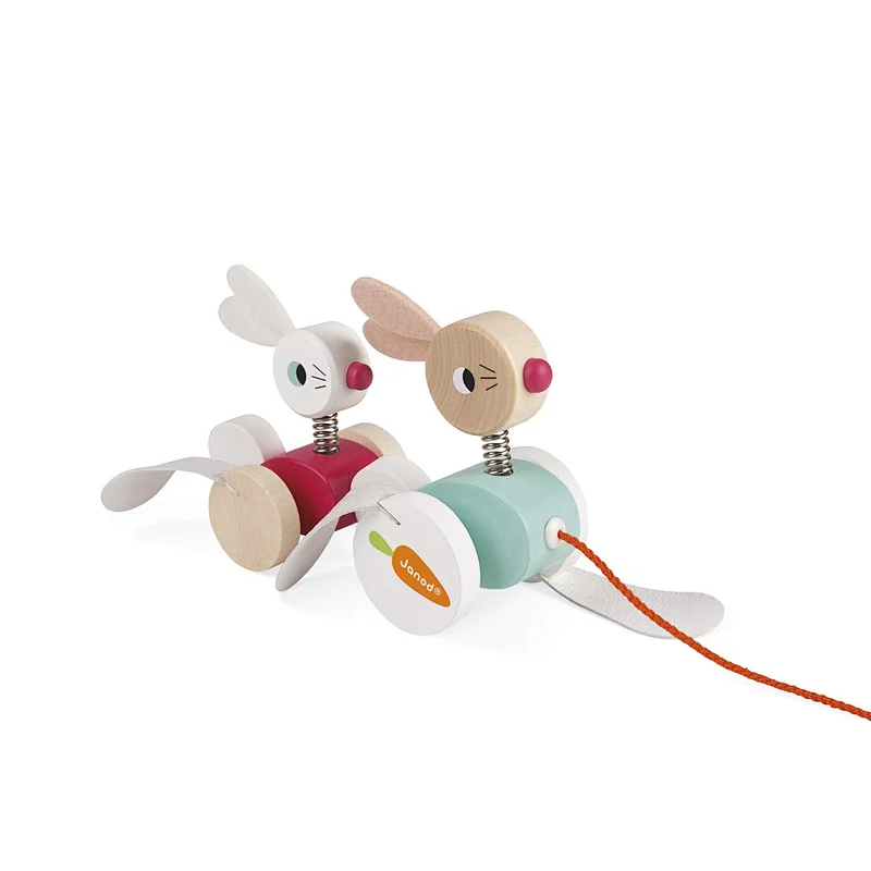 Early Learning and Motor Skills Toy with Flapping Feet Made of FSC Certified Beech and Cherry Wood for Ages 12 Months+