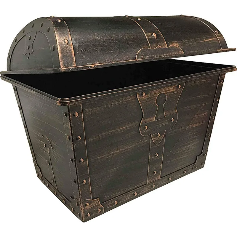 Large Plastic Treasure Chest Classroom Rewards Pirate Party Goody Box