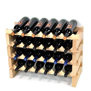 Modular Wine Rack Beechwood 24-72 Bottle Capacity