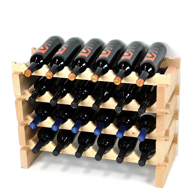 Modular Wine Rack Beechwood 24-72 Bottle Capacity