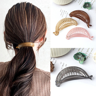 Hair Claw Clip - Elegant, Retro, New Design, Ink Wash Pattern - Large (Model 058)