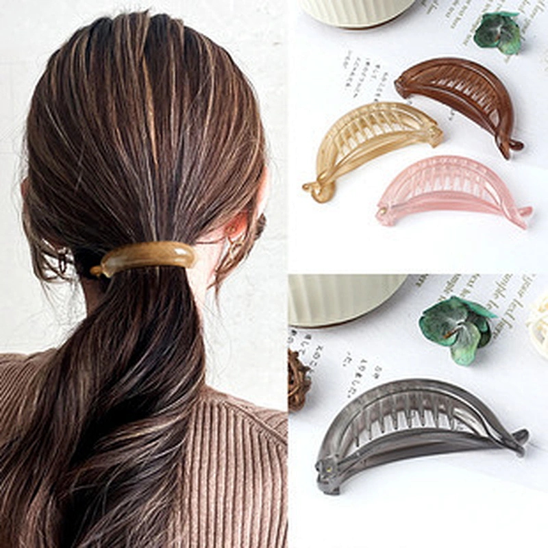 Hair Claw Clip - Elegant, Retro, New Design, Ink Wash Pattern - Large (Model 058)