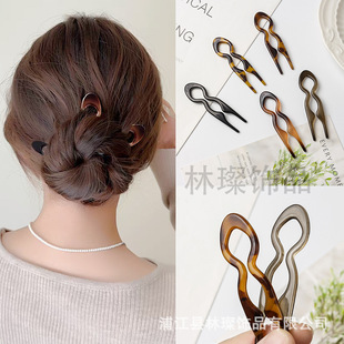 Hair Claw Clip - Elegant, Retro, Korean Style, French Style, Ink Wash Pattern - Medium (Model 038)