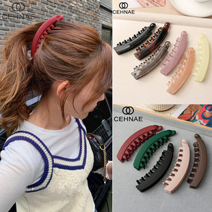 Banana Hair Clip - Matte Finish, Elegant, Morandi Color (Model 006)