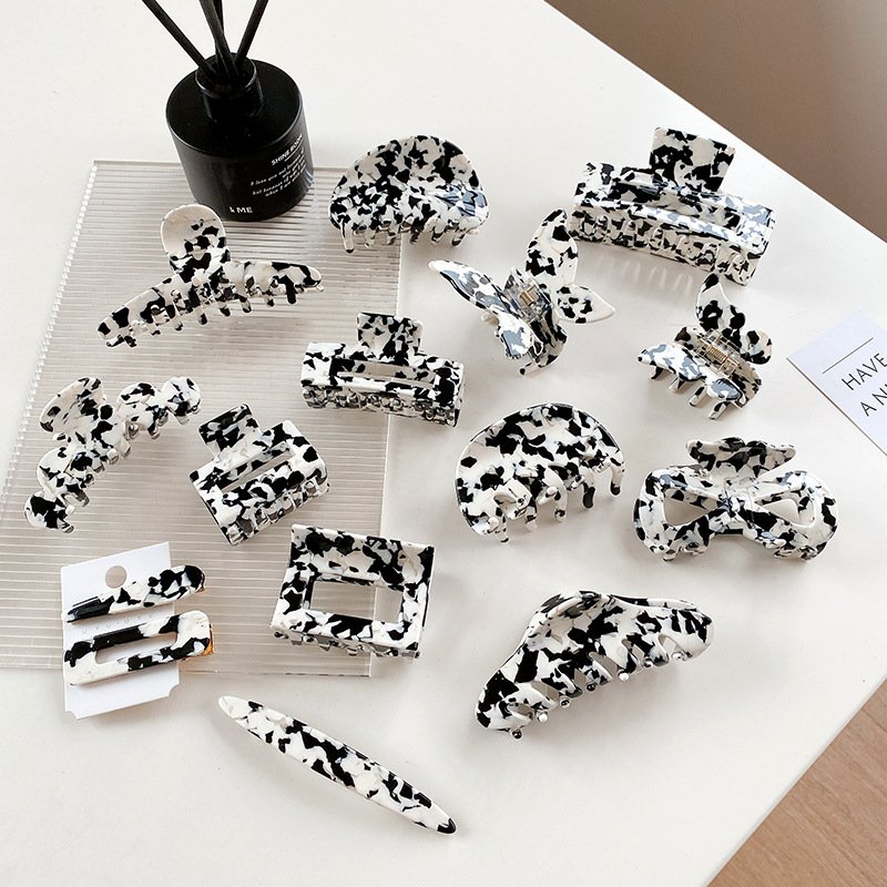Hair Claw Clip - Acetate - Korean Style, Minimalist, Large Size, Updo Styling (HC104)