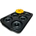carbon steel donut cookie baking pan mold 6 cavity non-stick