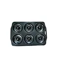 carbon steel donut cookie baking pan mold 6 cavity non-stick