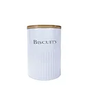 white canisters with wood lids
