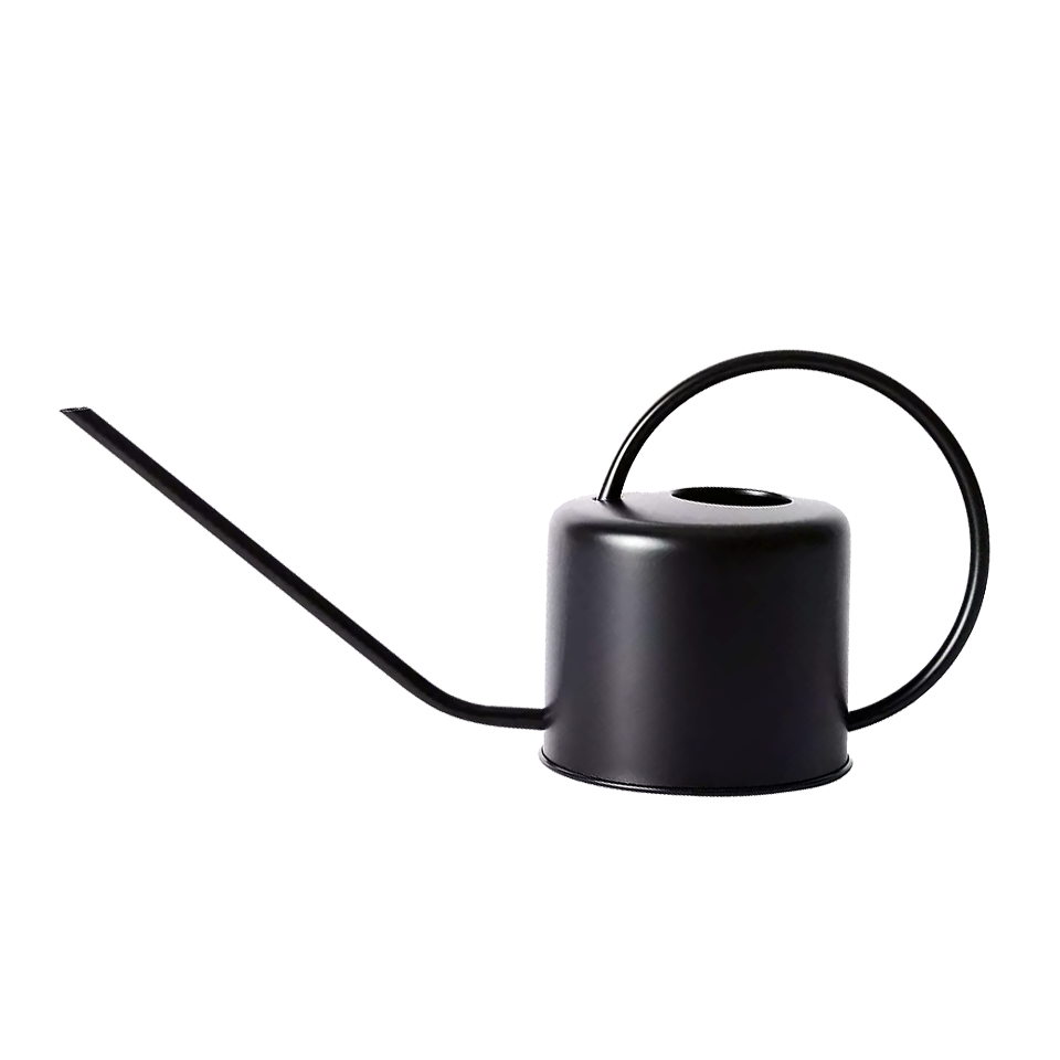 black long spout watering can