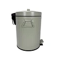 Round step waste bin with handle